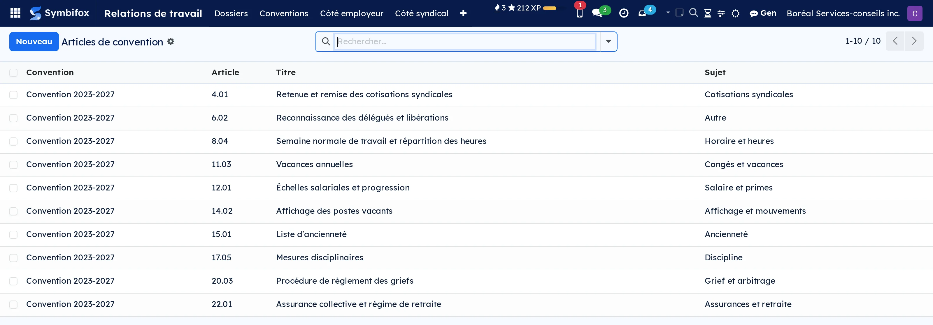 The agreement's clauses filed by subject: a clause is found without being hunted for
