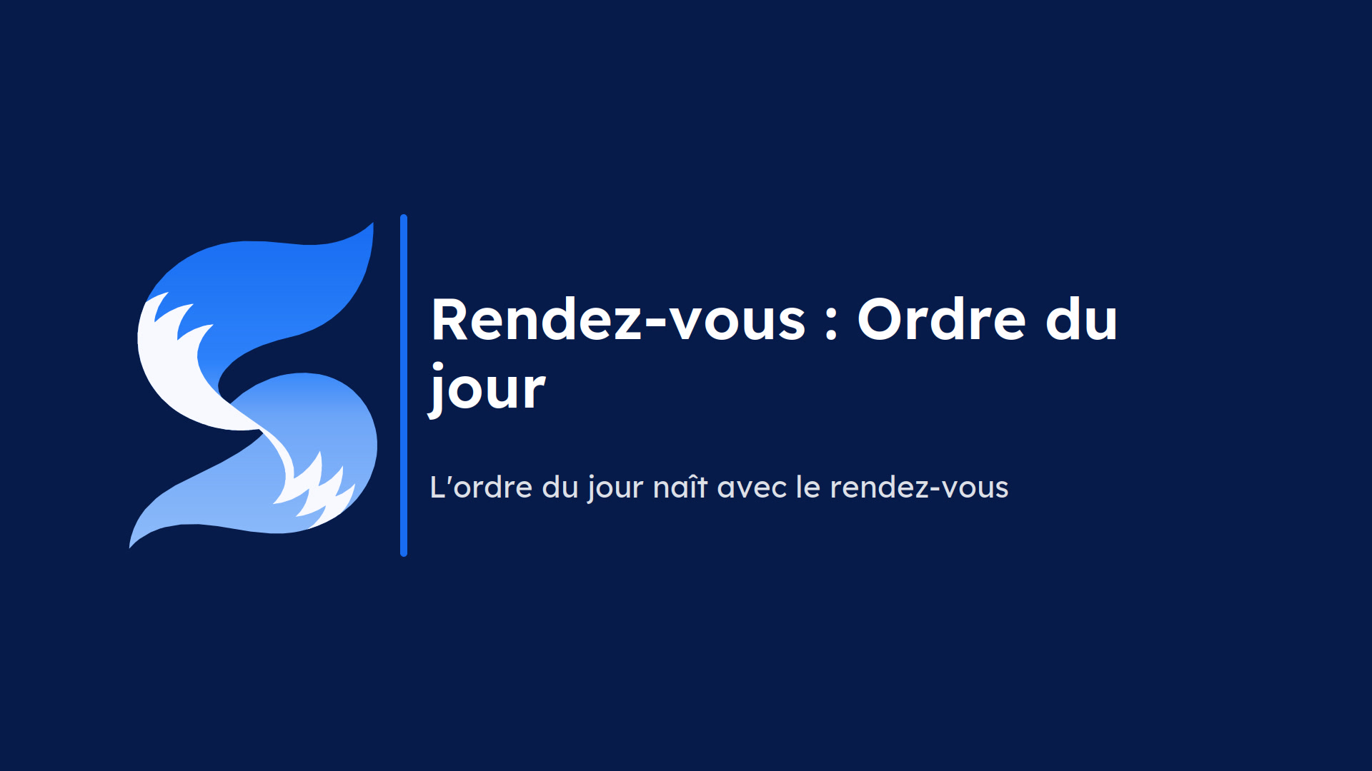 Vidéo : Rendez-vous : Ordre du jour